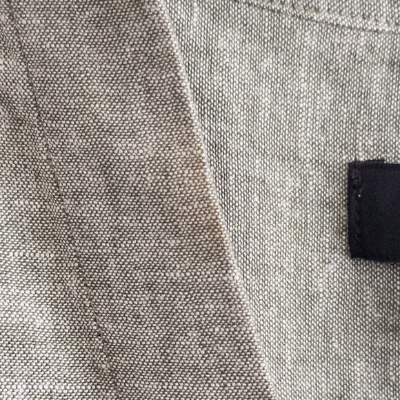 Jones New York Signature Linen Blend Green Sleeveless Tunic Top Size Large - Picture 6 of 6